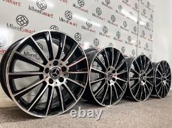 NEW 20 MB TURBINE STYLE ALLOY WHEELS- 5x112 -BLACK & DIAMOND CUT- FITS MERCEDES