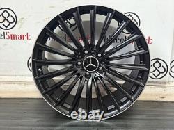 NEW 20 MB TURBINE STYLE ALLOY WHEELS 5x112 SATIN BLACK DIAMOND CUT LIP