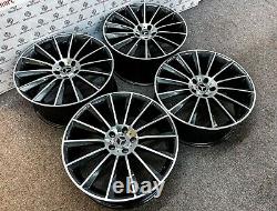 NEW 20 MERCEDES AMG TURBINE STYLE ALLOY WHEELS 5x112 BLACK & DIAMOND CUT