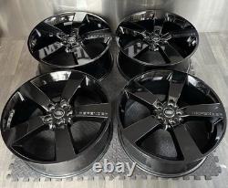 NEW 4x 22 LAND ROVER DEFENDER STYLE ALLOY WHEELS 5x120 BLACK 90 110
