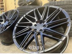 NEW 4x 22 RANGE ROVER SPORT STYLE ALLOY WHEELS VELAR 5x108 5x120 BLACK + TYRES