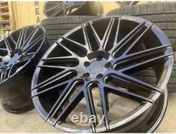 NEW 4x 22 RANGE ROVER SPORT STYLE ALLOY WHEELS VELAR 5x108 5x120 BLACK + TYRES