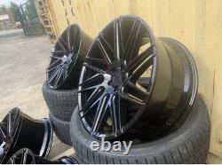 NEW 4x 22 RANGE ROVER SPORT STYLE ALLOY WHEELS VELAR 5x108 5x120 BLACK + TYRES