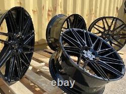 NEW 4x 22 RANGE ROVER SPORT STYLE ALLOY WHEELS VELAR 5x108 5x120 GLOSS BLACK