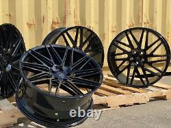 NEW 4x 22 RANGE ROVER SPORT STYLE ALLOY WHEELS VELAR 5x108 5x120 GLOSS BLACK