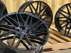 NEW 4x 22 RANGE ROVER SPORT STYLE ALLOY WHEELS VELAR 5x108 5x120 GLOSS BLACK