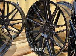NEW 4x 22 RANGE ROVER SPORT STYLE ALLOY WHEELS VELAR 5x108 5x120 GLOSS BLACK