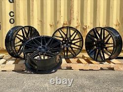 NEW 4x 22 RANGE ROVER SPORT STYLE ALLOY WHEELS VELAR 5x108 5x120 GLOSS BLACK