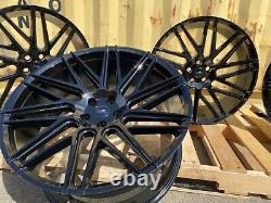 NEW 4x 22 RANGE ROVER SPORT STYLE ALLOY WHEELS VELAR 5x108 5x120 GLOSS BLACK