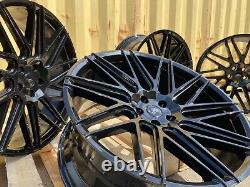 NEW 4x 22 RANGE ROVER SPORT STYLE ALLOY WHEELS VELAR 5x108 5x120 GLOSS BLACK