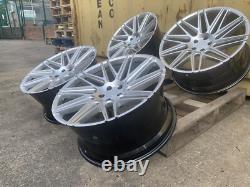 NEW 4x 22 RANGE ROVER SPORT STYLE ALLOY WHEELS VELAR 5x108 5x120 HYPERSILVER
