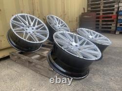 NEW 4x 22 RANGE ROVER SPORT STYLE ALLOY WHEELS VELAR 5x108 5x120 HYPERSILVER