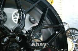 NEW 4x 23 inch 5x112 HF-2 style 10.5J BLACK alloy Wheels for AUDI Q7 Q8 rims
