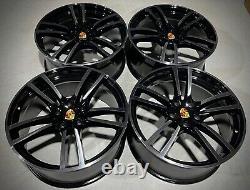 Porsche 21inch Turbo Style Alloy Wheels Non Oem Gloss Black Machined