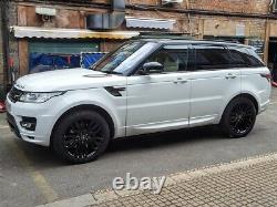 R306BG Swap RANGE ROVER SPORT 4x 21 GENUINE STYLE 507 GLOSS BLACK ALLOY WHEELS