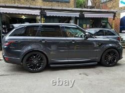 R306BG Swap RANGE ROVER SPORT 4x 21 GENUINE STYLE 507 GLOSS BLACK ALLOY WHEELS