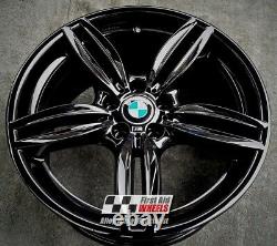 R379BG Swap BMW 5 6 SERIES 4X 19 GENUINE STYLE 351M GLOSS BLACK ALLOY WHEELS