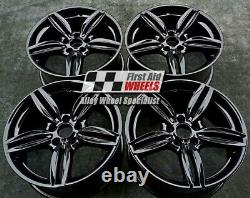 R379BG Swap BMW 5 6 SERIES 4X 19 GENUINE STYLE 351M GLOSS BLACK ALLOY WHEELS