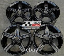 R498BG Exchange BMW 1 2 SERIES 4x 17 GENUINE STYLE 379 GLOSS BLACK ALLOY WHEELS