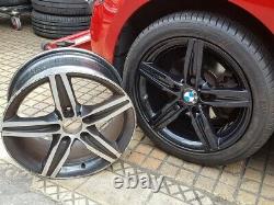 R498BG Exchange BMW 1 2 SERIES 4x 17 GENUINE STYLE 379 GLOSS BLACK ALLOY WHEELS