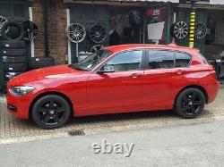 R498BG Exchange BMW 1 2 SERIES 4x 17 GENUINE STYLE 379 GLOSS BLACK ALLOY WHEELS