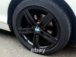 R498BG Exchange BMW 1 2 SERIES 4x 17 GENUINE STYLE 379 GLOSS BLACK ALLOY WHEELS
