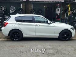 R498BG Exchange BMW 1 2 SERIES 4x 17 GENUINE STYLE 379 GLOSS BLACK ALLOY WHEELS