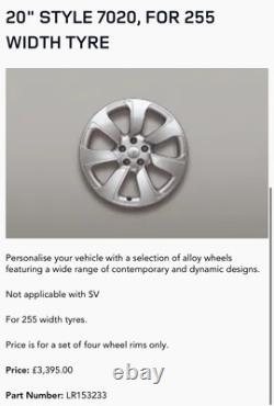 Range Rover Sport L461 Style 7020 20 Silver Alloy Wheels Brand New