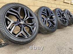 Range Rover Velar 21 Inch Alloy Wheels Powdered Black Style 5047 7.5mm+ Tyres