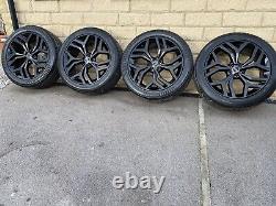 Range Rover Velar 21 Inch Alloy Wheels Powdered Black Style 5047 7.5mm+ Tyres