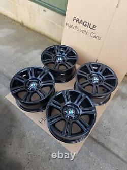 Refurbished Genuine Bmw Style 194 8/8.5x17 Alloy Wheels Black 1/3/5 Series