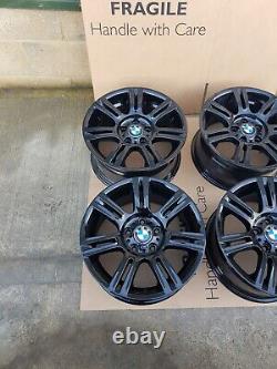 Refurbished Genuine Bmw Style 194 8/8.5x17 Alloy Wheels Black 1/3/5 Series