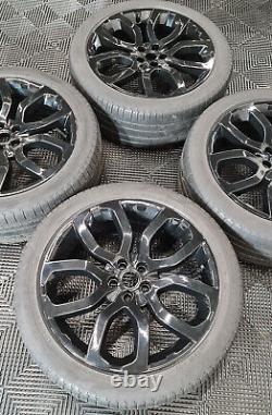 Refurbished Genuine Range Rover (STYLE 504) Alloy Wheels Black 20 WITH TYRES