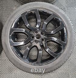 Refurbished Genuine Range Rover (STYLE 504) Alloy Wheels Black 20 WITH TYRES