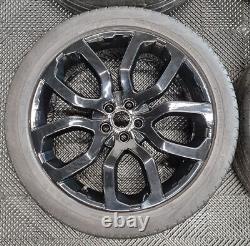 Refurbished Genuine Range Rover (STYLE 504) Alloy Wheels Black 20 WITH TYRES