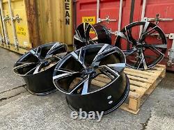 Rs6e Style 19 Alloy Wheels Black Pol Fits Audi A4 A5 A6 A7 A8 Q3 Q5 Tt Rs5 S4