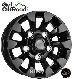 SAWTOOTH STYLE ALLOY WHEELS 18x8 BLACK LAND ROVER DEFENDER -4 WHEELS