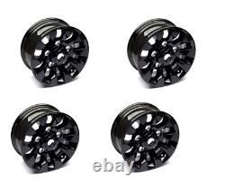 Set Of 5 Sawtooth Style X-tech 16 Alloy Wheels In Black Defender 90+110