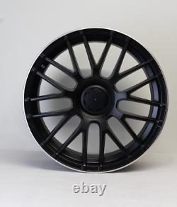 Set of 4 20 AMG C63 Sport Style Alloy Wheels Black Staggered C63