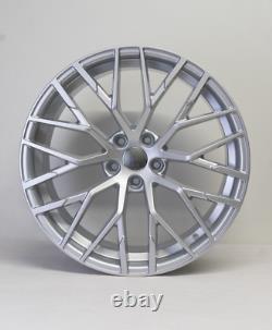 Set of 4 20 Audi R8 V10 Style Alloy Wheels Silver Audi A4 A6 A8 5x112