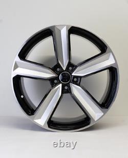 Set of 4 20 New RS4 RS5 Style Alloy Wheels Gloss Black Machined Audi A5 A6 A7