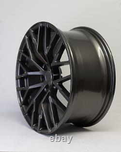 Set of 4 20 R8 V10 Style Alloy Wheels Gloss Gunmetal Audi A4 A6 A7 A8 5x112
