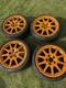 Set Of 4 Porsche-style Alloy Wheels With Tires (18) One Cracked