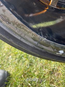 Set of 4 Porsche-Style Alloy Wheels with Tires (18) One Cracked