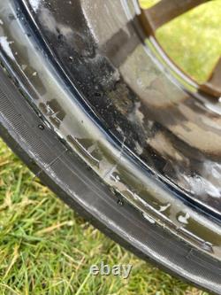 Set of 4 Porsche-Style Alloy Wheels with Tires (18) One Cracked