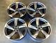 Set Of 4x 18 Ttrs Twist Style Alloy Wheels Only Grey/pol To Fit Audi A3 (04-on)