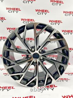 Set of 4x 19 Inch Audi Style Multi-Spoke Black Machined Alloy Wheels A4/A5/A6/A7