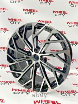 Set of 4x 19 Inch Audi Style Multi-Spoke Black Machined Alloy Wheels A4/A5/A6/A7
