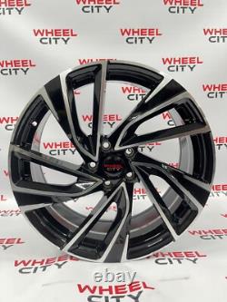 Set of 4x 19 Inch VW Golf Adelaide Style Alloy Wheels Black Polished