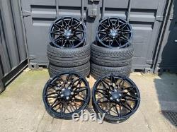 TYRES + BMW 2 3 4 5 Series 19 Gloss Black 826M Style Alloy Wheels G42 G20 G30